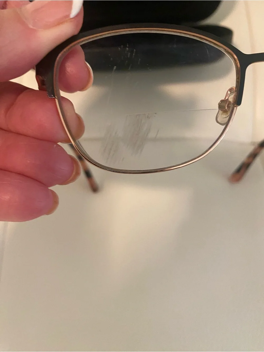 Women's Juicy Jouture Brown and Gold Tortoiseshell Eyewear with Case